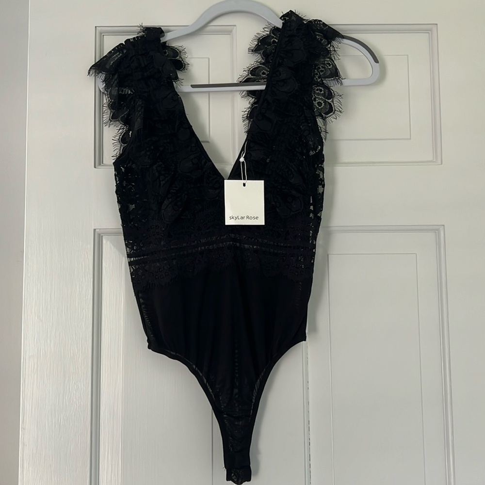 Black lace bodysuit